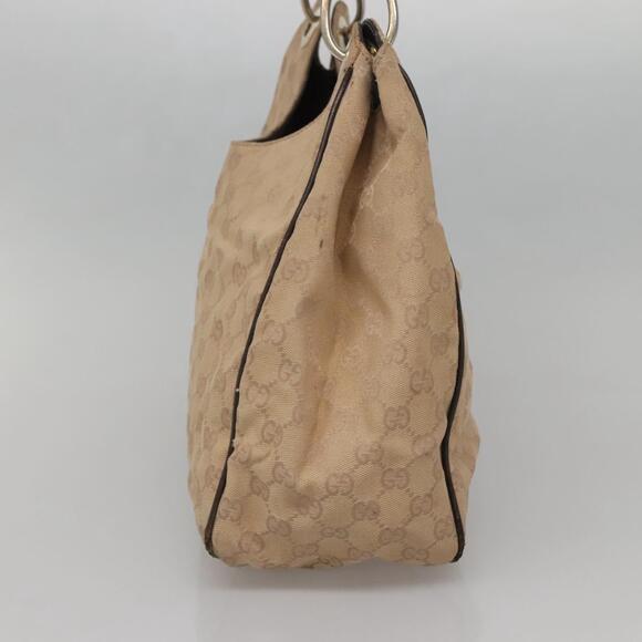 GUCCI GG Canvas Shoulder Bag Outlet Beige Gold - Picture 4 of 12